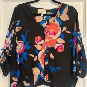 Yumi Kim Floral Open Back Blouse Size Small